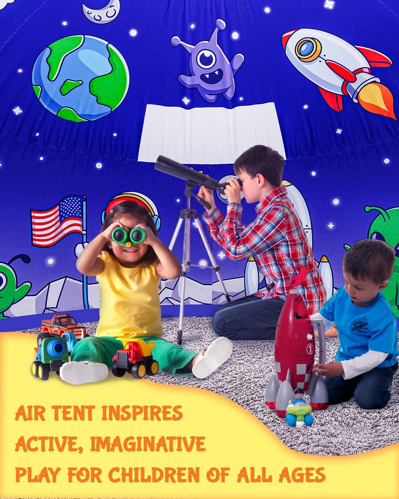 Skywin Air Tent Playhouse for Kids (Space) - 77x50 Inches Inflatable Kids Tent Sets Up and Stores Away in Seconds (Fan NOT Included) - Image 3